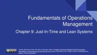 Just-In-Time and Lean Manufacturing Concepts