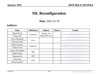 ML Reconfiguration in IEEE 802.11-20/1554r4
