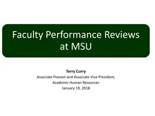 MSU Faculty Performance Evaluation Policies and Guidelines