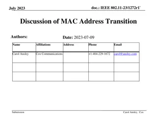 OTA MAC Address Transition Management in IEEE 802.11-23/1272r1