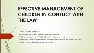 Management of Children in Conflict with the Law: Key Components and Best Practices