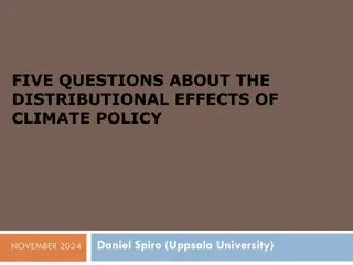 Distributional Effects of Climate Policy: Key Questions Explored
