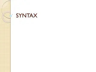 Syntax