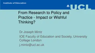 Impact of Research on Policy and Practice: Insights by Dr. Joseph Mintz
