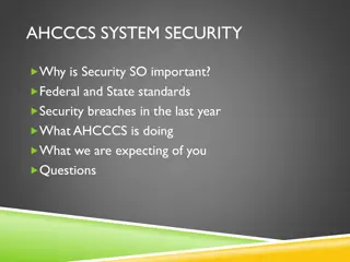 Importance of AHCCCS Security Measures and Compliance Standards
