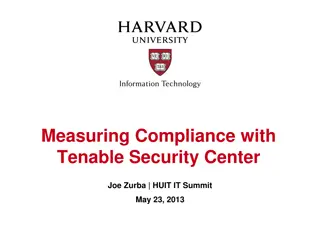 Compliance Measurement in Tenable Security Center