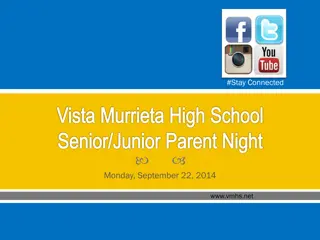 Vista Murrieta High School Senior/Junior Parent Night and Career Information