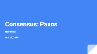 Consensus, Goals, and Assumptions in Paxos Algorithm