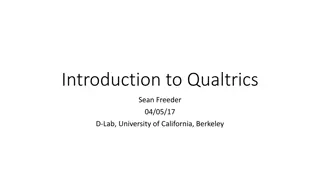 Qualtrics Survey Basics and Functions