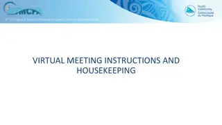 Regional Technical Meeting on Coastal Fisheries and Aquaculture - Virtual Meeting Instructions
