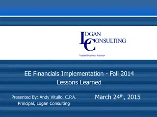 Trusted Business Advisor Lessons Learned for Financial Implementations