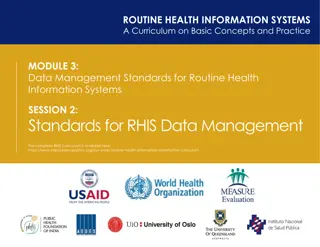Data Management Standards for Routine Health Information Systems