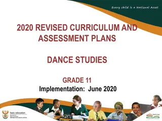 2020 Revised Curriculum and Assessment Plans for Dance Studies Grade 11