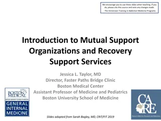 Mutual Support Organizations in Addiction Recovery Programs