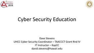 Empowering Hawaii's Cyber Security Education Initiatives
