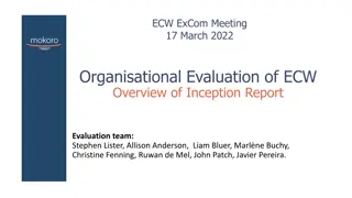 Organisational Evaluation of ECW: Overview and Scope