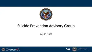 Preventing Suicide: Advisory Group Workplan and Timeline