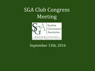 Wagner College SGA Club Congress Meeting and Society Updates
