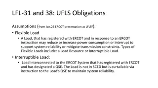 UFLS Obligations and Assumptions in ERCOT