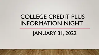 CCP Information Night and Application Process Details