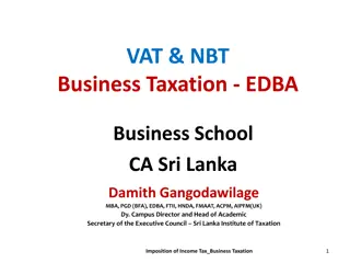 Value Added Tax (VAT) and Business Taxation
