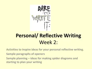 Inspiring Personal Reflective Writing Ideas and Examples