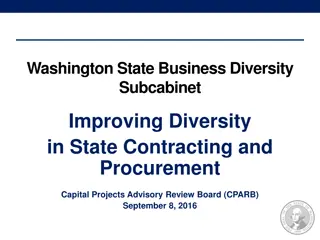 Improving Diversity in Washington State Business Contracts and Procurement