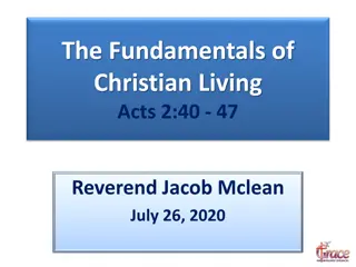 Fundamentals of Christian Living - Importance of Biblical Principles