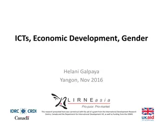 Impacts of ICTs on Economic Development and Gender in Myanmar