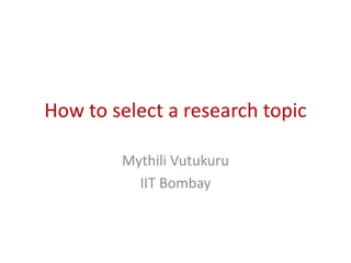 Effective Tips for Selecting a Research Topic