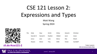 Expressions, Data Types, and Operators in Java Programming