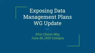 Update on Exposing Data Management Plans Working Group