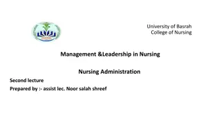 Nursing Administration and Leadership in Healthcare Organizations
