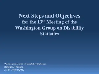 Washington Group on Disability Statistics Meeting Highlights