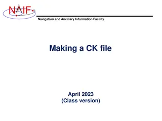 Creating CK File with SPICE Toolkit - Step-by-Step Guide