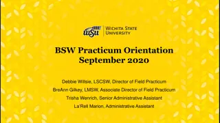 BSW Practicum Opportunities Overview