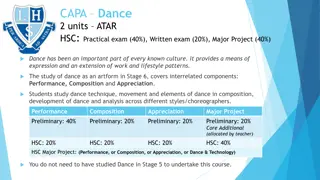 Arts Subjects in Stage 6: CAPA Dance, Music, Visual Arts, and Photography