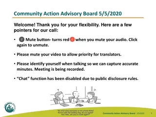 Community Action Advisory Board Meeting Highlights and Funding Requests