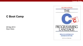 Carnegie Mellon C Boot Camp Basics