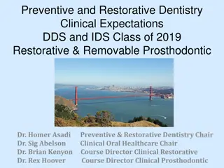 Clinical Expectations in Preventive and Restorative Dentistry