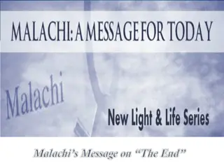 Malachi's Message on The End: A Prophecy of Divine Judgment and Restoration