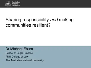 Building Resilient Communities: Sharing Responsibility and Managing Risks