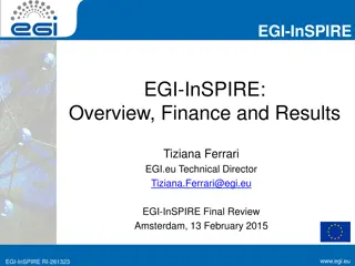 EGI-InSPIRE Project Financial Overview and Results