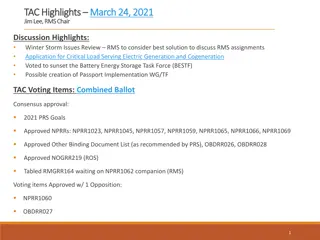 Electric Market Winter Storm Review and Passport Implementation Updates