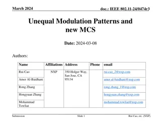 Unequal Modulation Patterns and New MCS Evaluation in IEEE 802.11-24