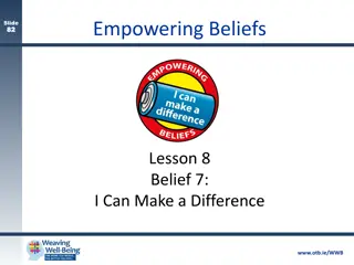 Empowering Beliefs: I Can Make a Difference