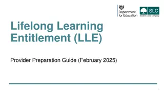 Lifelong Learning Entitlement (LLE) Provider Preparation Guide