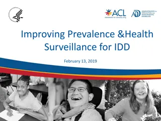 Improving Prevalence and Health Surveillance for IDD: Key Findings and Next Steps