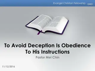 Obedience to God's Word in Evangel Christian Fellowship
