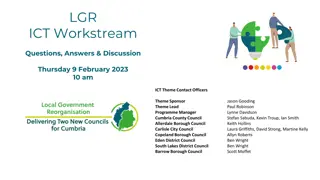 ICT Workstream Updates for Cumbria County Council and Local Authorities